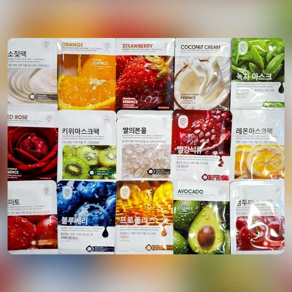پک ماسک ورقه ای طرح کره ای 15 رایحه میکس