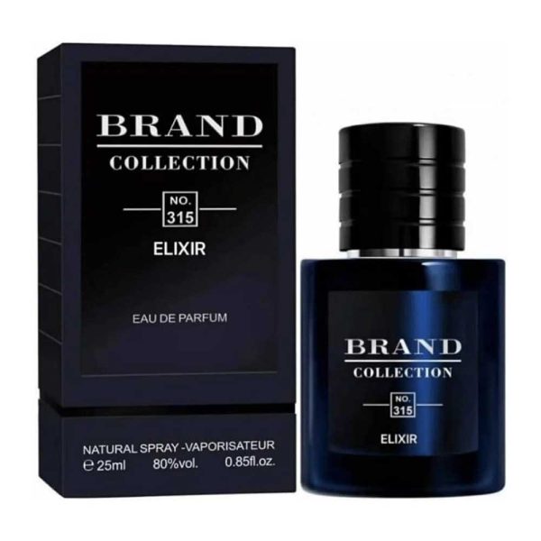 عطر مردانه برند کالکشن کد 315 الکسیر - حجم 25 میلی لیتر - ادوپرفیوم - رایحه گرم و تلخ با الهام از Sauvage Elixir