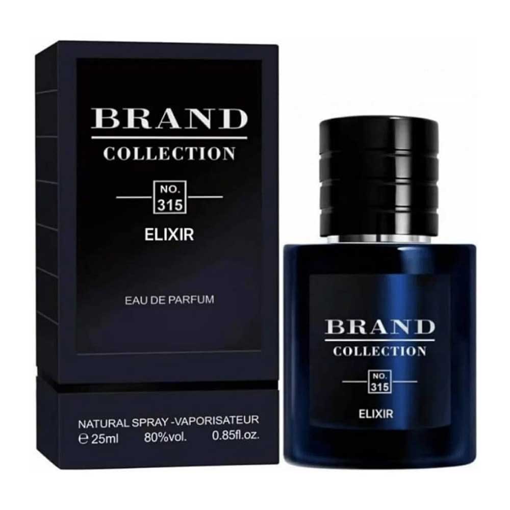 عطر مردانه برند کالکشن کد 315 الکسیر - حجم 25 میلی لیتر - ادوپرفیوم - رایحه گرم و تلخ با الهام از Sauvage Elixir