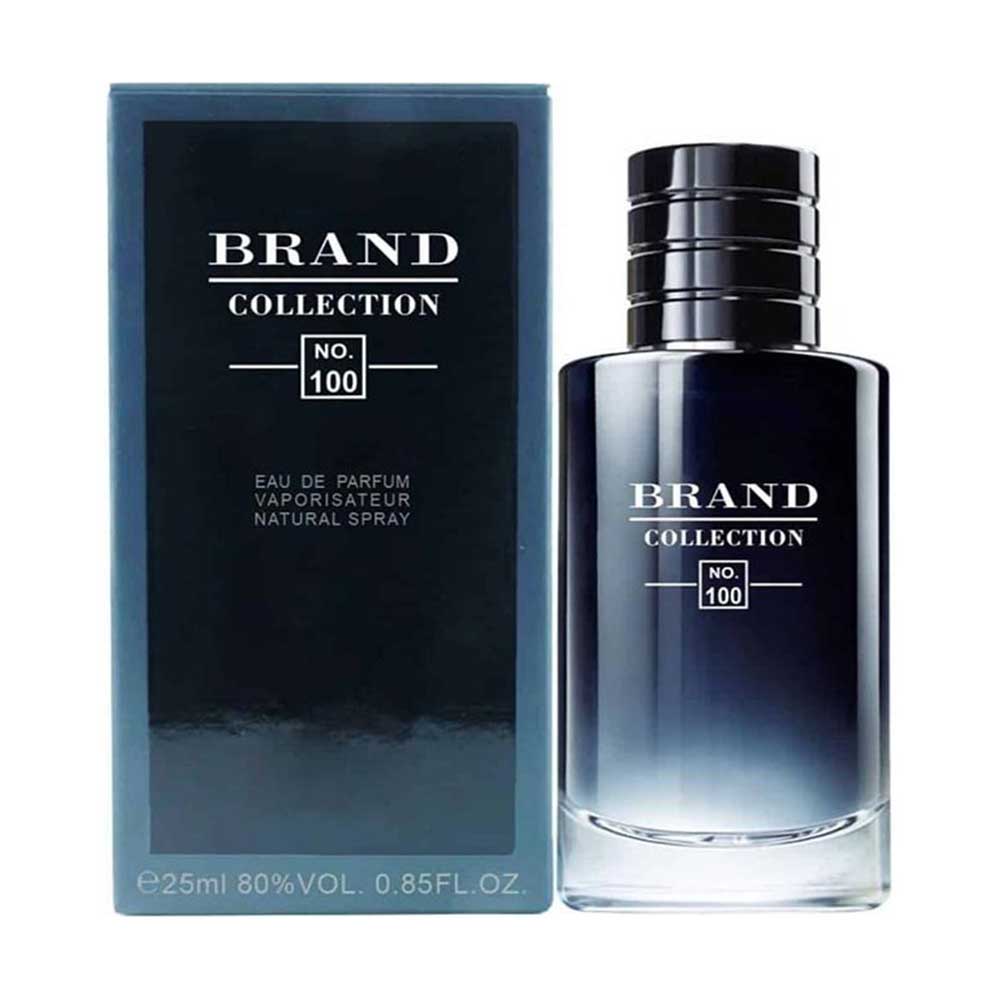 شیشه و جعبه عطر برند کالکشن کد 100 دیور ساواج با رنگ شیشه گرادیان مشکی و سرمه ای